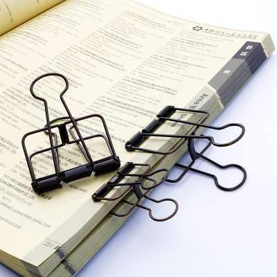 50mm metal hollow binder clip strong strength memo holder note folder for office stationery use 9 colos stock